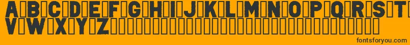 PunkRockColorFill-fontti – mustat fontit oranssilla taustalla
