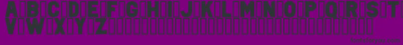 PunkRockColorFill-Schriftart – Schwarze Schriften auf violettem Hintergrund