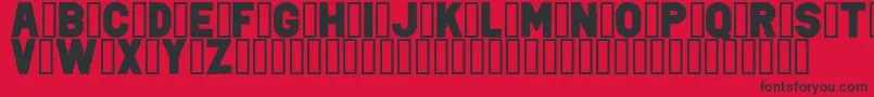 フォントPunkRockColorFill – 赤い背景に黒い文字