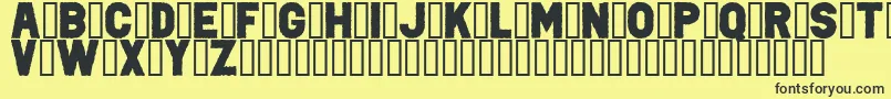 PunkRockColorFill-Schriftart – Schwarze Schriften auf gelbem Hintergrund