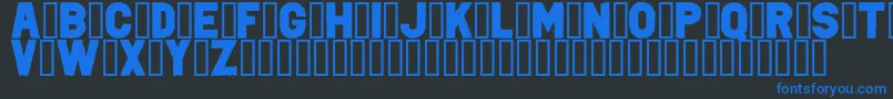 Шрифт PunkRockColorFill – синие шрифты на чёрном фоне