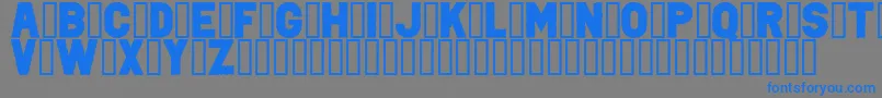 Шрифт PunkRockColorFill – синие шрифты на сером фоне