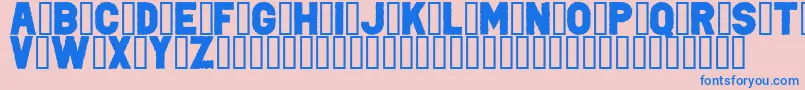 PunkRockColorFill Font – Blue Fonts on Pink Background