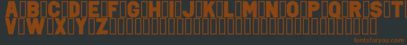PunkRockColorFill-fontti – ruskeat fontit mustalla taustalla
