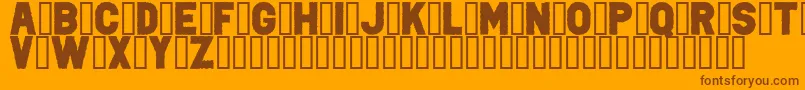 フォントPunkRockColorFill – オレンジの背景に茶色のフォント