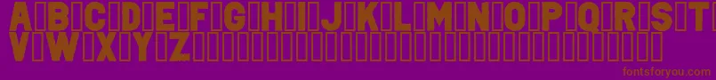 Czcionka PunkRockColorFill – brązowe czcionki na fioletowym tle
