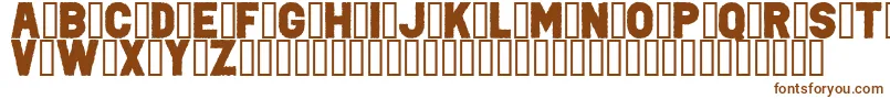 PunkRockColorFill-fontti – ruskeat fontit valkoisella taustalla