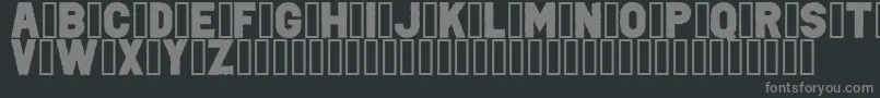 PunkRockColorFill-fontti – harmaat kirjasimet mustalla taustalla