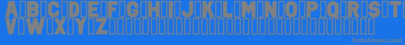 フォントPunkRockColorFill – 青い背景に灰色の文字