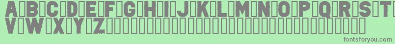 Czcionka PunkRockColorFill – szare czcionki na zielonym tle