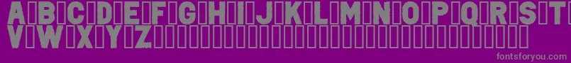 PunkRockColorFill-fontti – harmaat kirjasimet violetilla taustalla