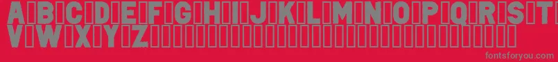 PunkRockColorFill-fontti – harmaat kirjasimet punaisella taustalla