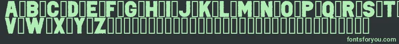 PunkRockColorFill-fontti – vihreät fontit mustalla taustalla