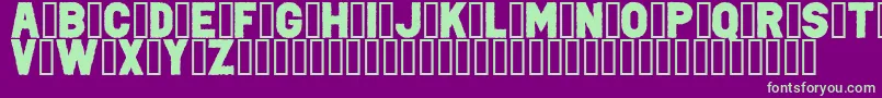 Fonte PunkRockColorFill – fontes verdes em um fundo violeta