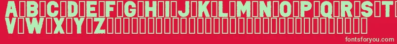 PunkRockColorFill-Schriftart – Grüne Schriften auf rotem Hintergrund
