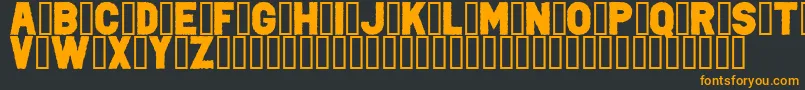 フォントPunkRockColorFill – 黒い背景にオレンジの文字