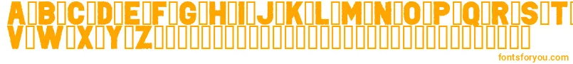 PunkRockColorFill-Schriftart – Orangefarbene Schriften auf weißem Hintergrund