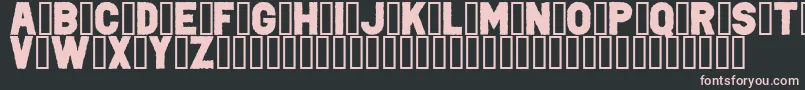 PunkRockColorFill-fontti – vaaleanpunaiset fontit mustalla taustalla