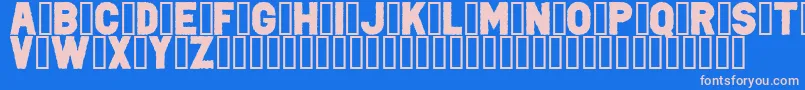 PunkRockColorFill-Schriftart – Rosa Schriften auf blauem Hintergrund