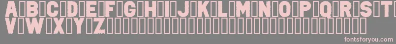 Fonte PunkRockColorFill – fontes rosa em um fundo cinza