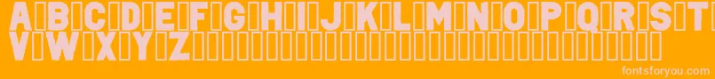 PunkRockColorFill-fontti – vaaleanpunaiset fontit oranssilla taustalla