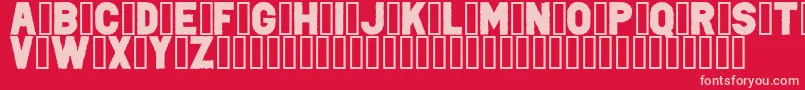 PunkRockColorFill-fontti – vaaleanpunaiset fontit punaisella taustalla