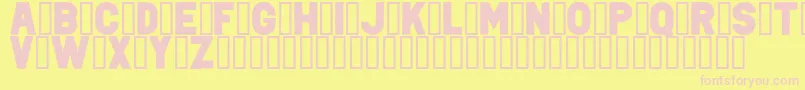 PunkRockColorFill Font – Pink Fonts on Yellow Background