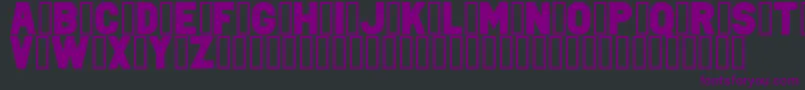 Czcionka PunkRockColorFill – fioletowe czcionki na czarnym tle