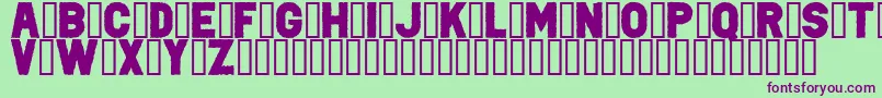 フォントPunkRockColorFill – 緑の背景に紫のフォント