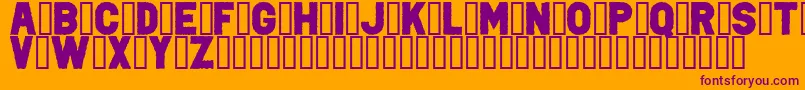 PunkRockColorFill-fontti – violetit fontit oranssilla taustalla