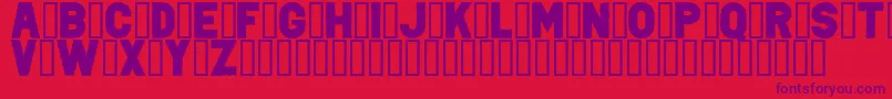 フォントPunkRockColorFill – 赤い背景に紫のフォント