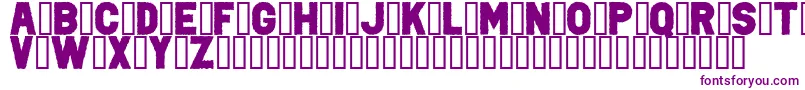 PunkRockColorFill-fontti – violetit fontit valkoisella taustalla