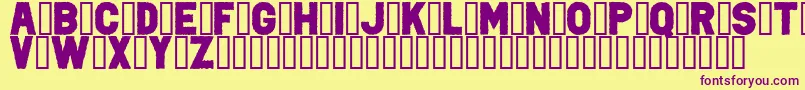 Czcionka PunkRockColorFill – fioletowe czcionki na żółtym tle