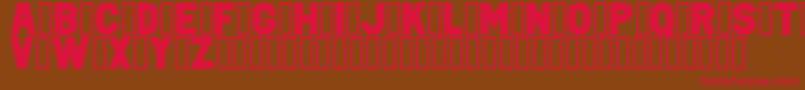 PunkRockColorFill-fontti – punaiset fontit ruskealla taustalla