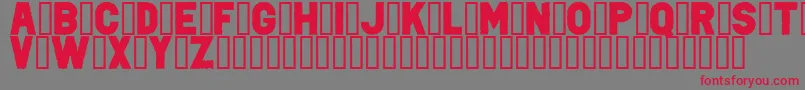 フォントPunkRockColorFill – 赤い文字の灰色の背景