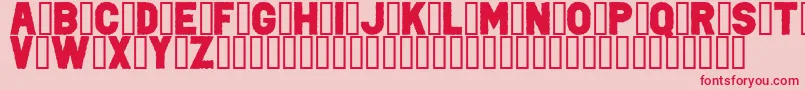 フォントPunkRockColorFill – ピンクの背景に赤い文字