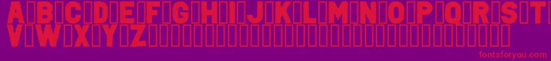 Fonte PunkRockColorFill – fontes vermelhas em um fundo violeta