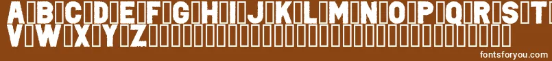 フォントPunkRockColorFill – 茶色の背景に白い文字