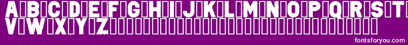 Шрифт PunkRockColorFill – белые шрифты на фиолетовом фоне