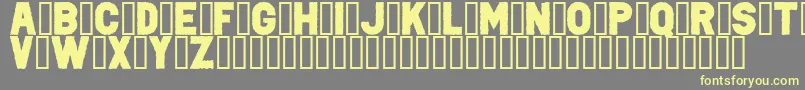 Czcionka PunkRockColorFill – żółte czcionki na szarym tle