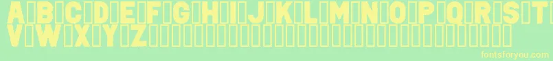 PunkRockColorFill Font – Yellow Fonts on Green Background