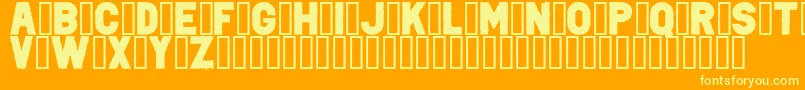 Шрифт PunkRockColorFill – жёлтые шрифты на оранжевом фоне