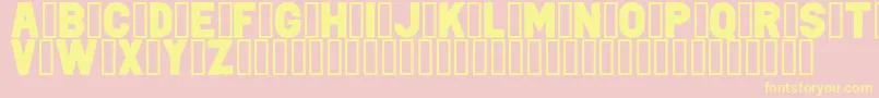 Czcionka PunkRockColorFill – żółte czcionki na różowym tle