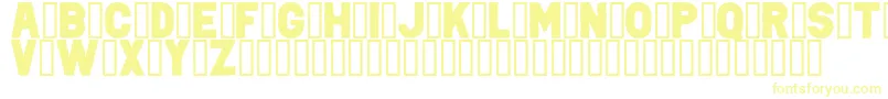 フォントPunkRockColorFill – 黄色のフォント