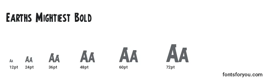 Earths Mightiest Bold Font Sizes