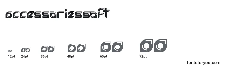 Размеры шрифта AccessoriesSoft