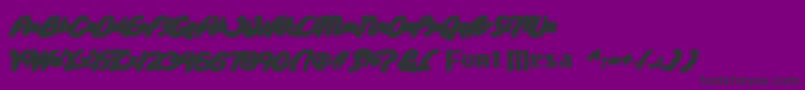 Wildridebackfill-Schriftart – Schwarze Schriften auf violettem Hintergrund