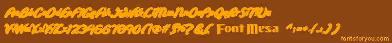 Wildridebackfill Font – Orange Fonts on Brown Background