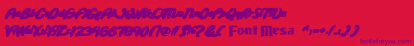 Wildridebackfill Font – Purple Fonts on Red Background