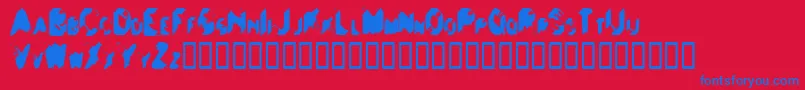 Balls ffy Font – Blue Fonts on Red Background